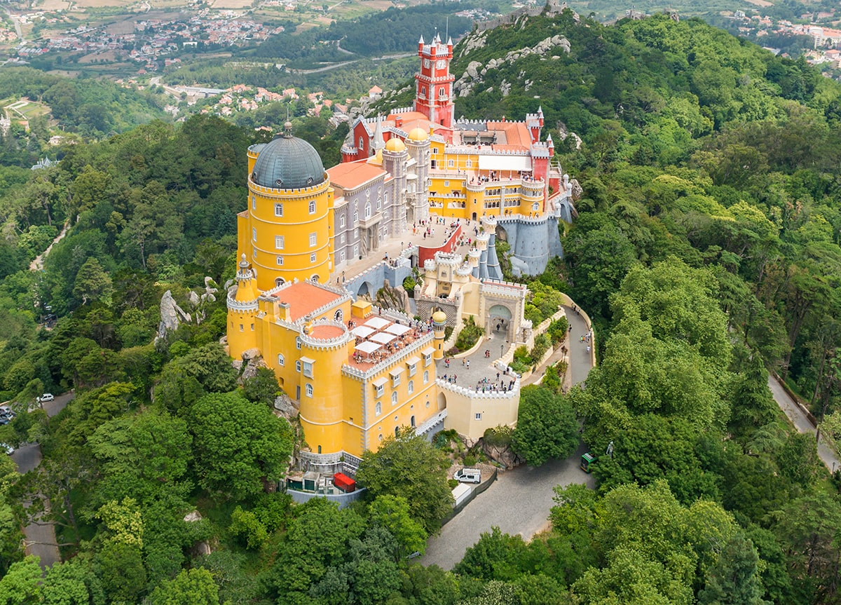 Aerial View Of Pena Palace