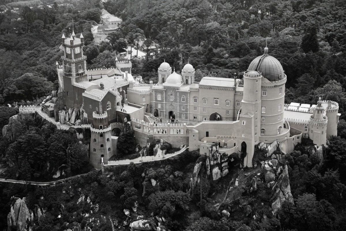 Monochrome Majesty: Pena Palace in Black and White